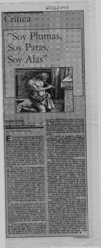 "Soy plumas. soy patas, soy alas"  [artículo] Ana María Larraín.