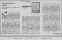 Descubrimiento de España  [artículo] Armando Uribe.