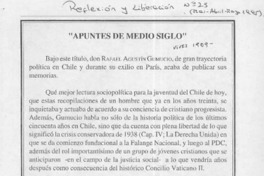 "Apuntes de medio siglo"  [artículo] Jaime Escobar M.
