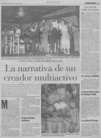 La narrativa de un creador multiactivo  [artículo] R. V.