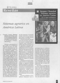 Sistemas agrarios en América Latina  [artículo] Gac.