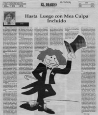 Hasta luego con mea culpa incluido  [artículo] F. V. D.