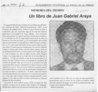 Un libro de Juan Gabriel Araya  [artículo] Ramón Riquelme.