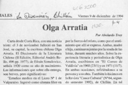 Olga Arratia  [artículo] Abelardo Troy.