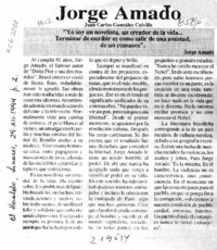 Jorge Amado  [artículo] Juan Carlos González Colville.
