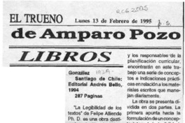 Libros  [artículo] Amparo Pozo.