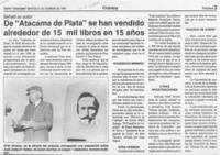 De "Atacama de plata" se han vendido alrededor de 15 mil libros en 15 años  [artículo] Osmán Cortés Argandoña.