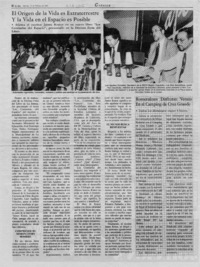 El Origen de la vida extraterrestre y la vida en el espacio es posible  [artículo].