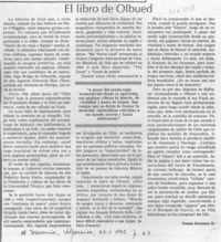 El libro de Olbued  [artículo] Tomás Eastman M.