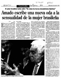 Amado escribe una nueva oda a la sensualidad de la mujer brasileña  [artículo].