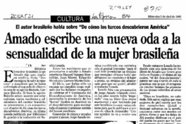 Amado escribe una nueva oda a la sensualidad de la mujer brasileña  [artículo].