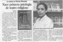 Nace la primera antología de teatro religioso  [artículo].