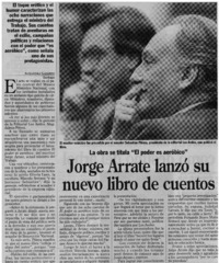 Jorge Arrate lanzó su nuevo libro de cuentos