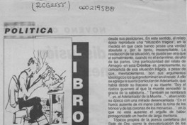 Crónica del adelantado  [artículo] Fernando Quilodrán.