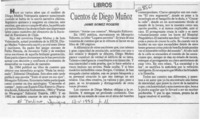 Cuentos de Diego Muñoz  [artículo] Jaime Gómez Rogers.
