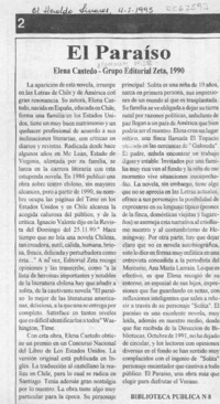 El Paraíso  [artículo].