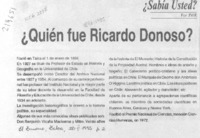 Quién fue Ricardo Donoso?