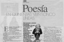 Poesía en quinientas veinticinco líneas  [artículo] Claudia Pelegri Sutter.