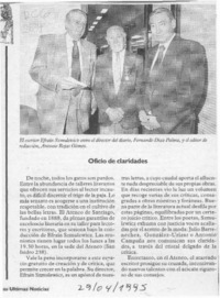 Oficio de claridades  [artículo].