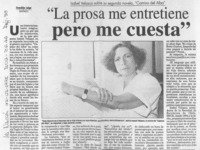 "La prosa me entretiene pero me cuesta"  [artículo] Gwendolyn Ledger.