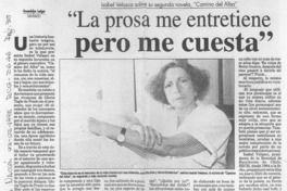 "La prosa me entretiene pero me cuesta"  [artículo] Gwendolyn Ledger.