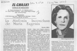 La sinfonía inconclusa de María Eugenia  [artículo] Xavier Albó.