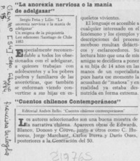 "La anorexia nerviosa o la manía de adelgazar"