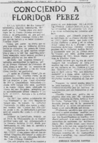 Conociendo a Floridor Pérez