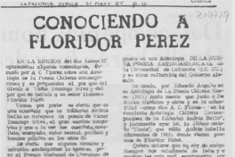 Conociendo a Floridor Pérez