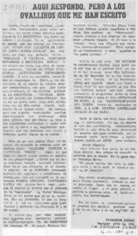 Aquí respondo, pero a los ovallinos que me han escrito