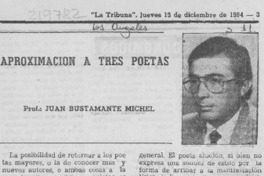 Aproximación a tres poetas