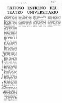 Exitoso estreno del Teatro Universitario