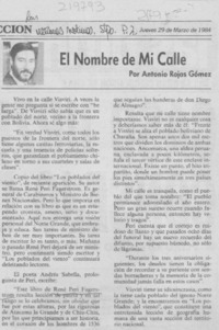 El nombre de mi calle