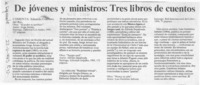 De jóvenes y ministros, tres libros de cuentos [artículo] Eduardo Guerrero del Río.