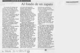 Al fondo de un zapato  [artículo] Jorge Montealegre.