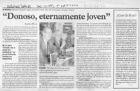 "Donoso, eternamente joven"  [artículo] Angélica Rivera.