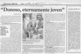 "Donoso, eternamente joven"  [artículo] Angélica Rivera.
