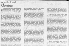 Gordas  [artículo] Agustín Squella.