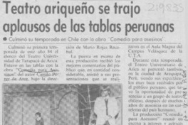 Teatro ariqueño se trajo aplausos de las tablas peruanas
