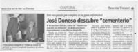 José Donoso descubre "cementerio"  [artículo].