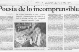 Poesía de lo incomprensible  [artículo] Angélica Rivera.