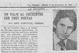 Un viaje al encuentro con tres poetas