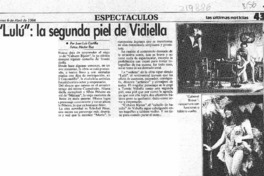 "Lulú", la segunda piel de Vidiella