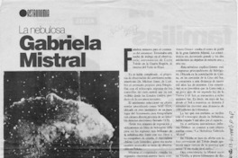 La nebulosa Gabriela Mistral  [artículo].