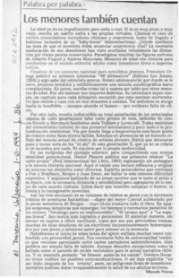 Los menores también cuentan  [artículo] Marcelo Novoa.