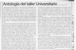 Antología del taller universitario  [artículo] Sergio Ramón Fuentealba.