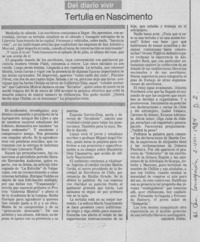 Tertulia en Nascimento