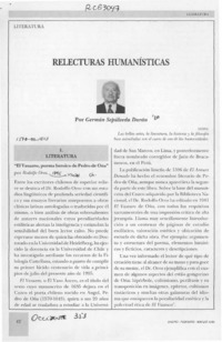 Relecturas humanísticas  [artículo] Germán Sepúlveda Durán.
