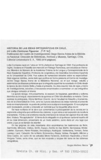 Historia de las ideas ortográficas en Chile  [artículo] Sergio Martínez Baeza.