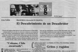 El descubrimiento de un descubridor  [artículo].